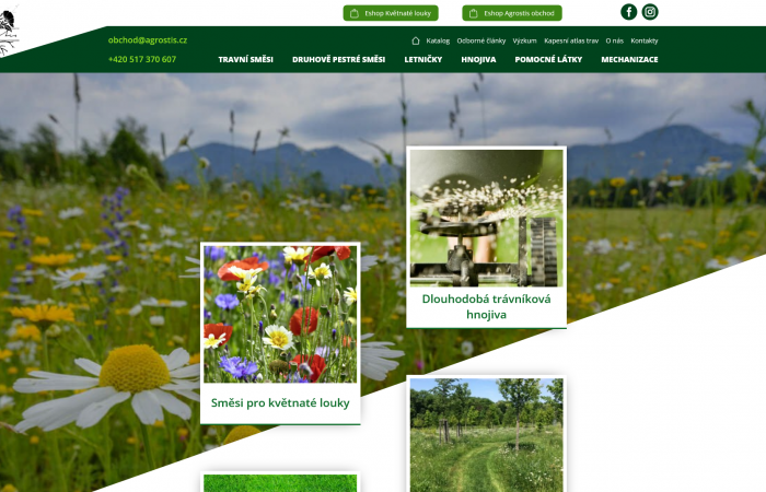 Nový web pro Agrostis