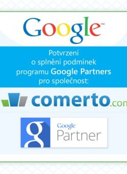 Comerto získalo Google Partner certifikaci!