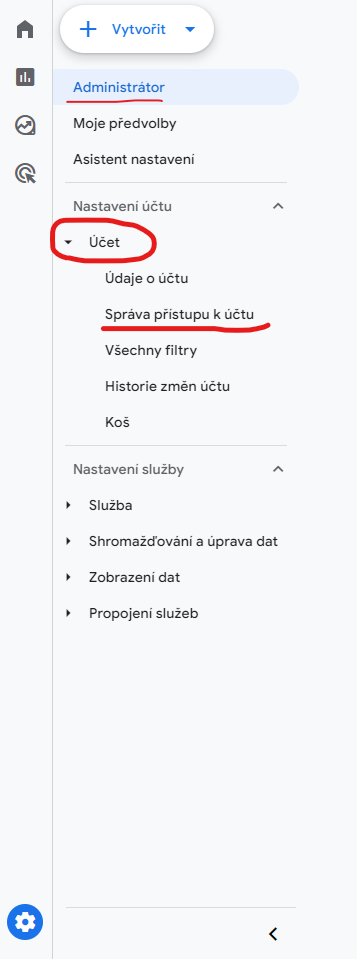 Jak nasdílet účet v Google Analytics 4