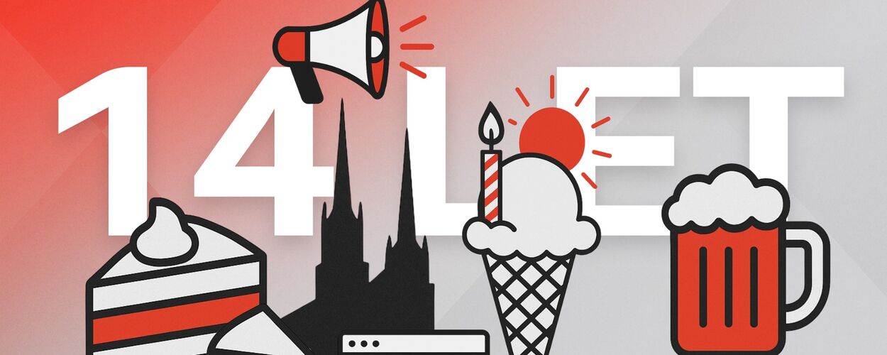 Oslavujeme 14 let v digitálu aneb slunce, Brno, zmrzlina
