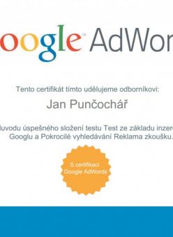 Obnovili jsme osobní certifikaci Google AdWords!