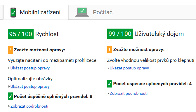 Google PageSpeed - Rychlost načítání webu a uživatelský dojem