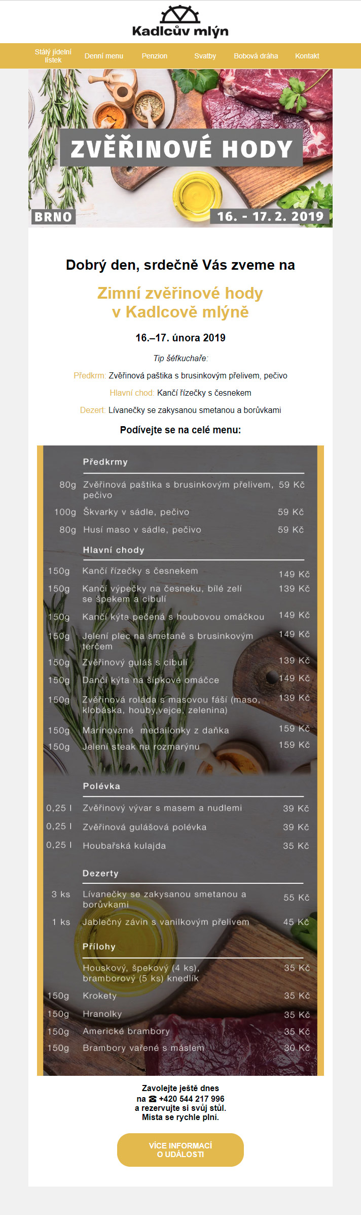 Hromadný e-mailing pro restauraci - 3