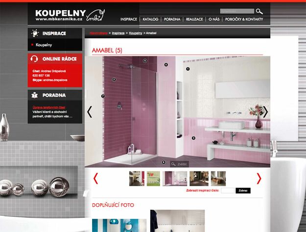 M.B.KERAMIKA: Nepřetržitý vývoj a průběžné aktualizace webu již od roku 2012 - Screenshot
