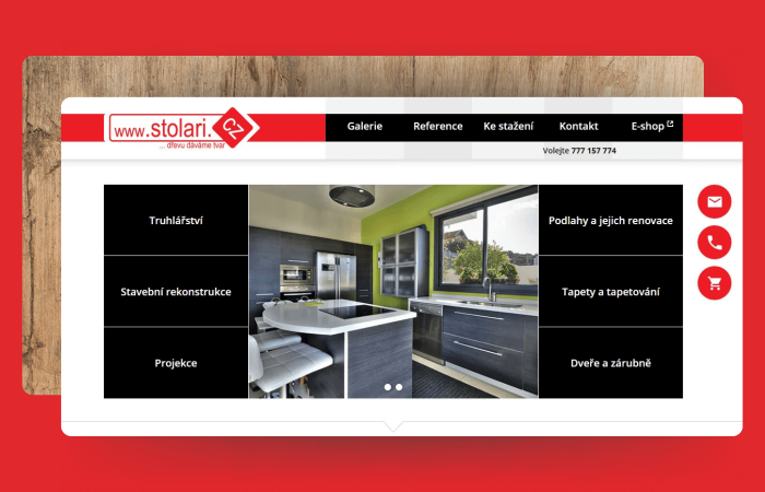 Moravia interier design - Redesign webových stránek