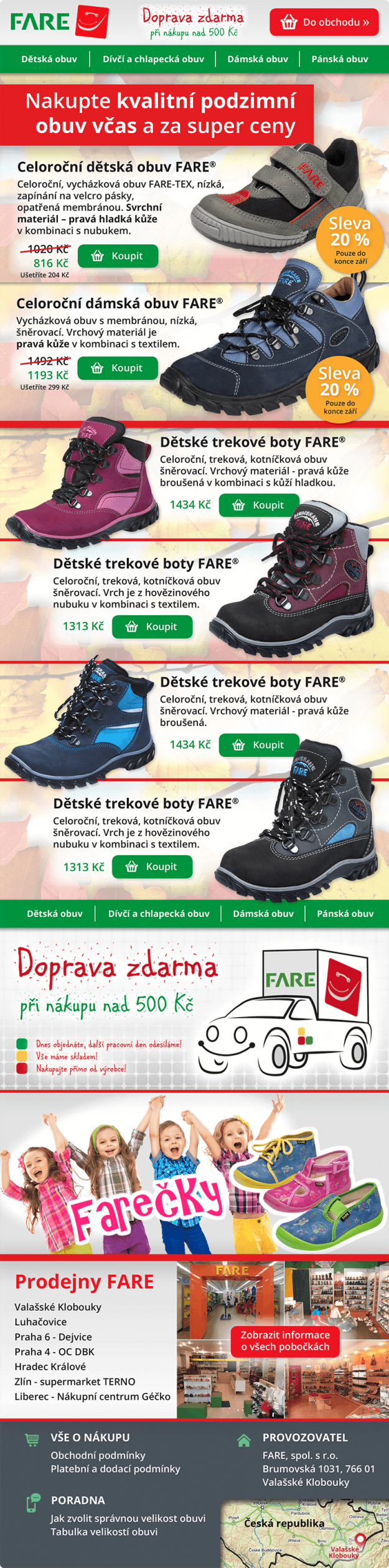 FARE - Hromadný e-mailing - Screenshot