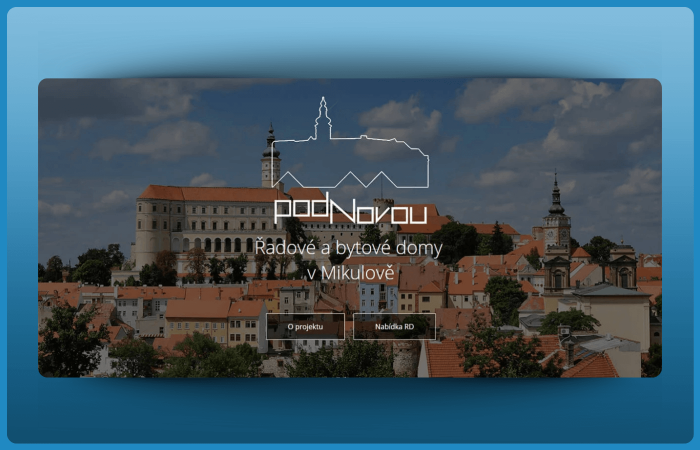 Tvorba nového webu pro mikulovský developerský projekt Pod Novou