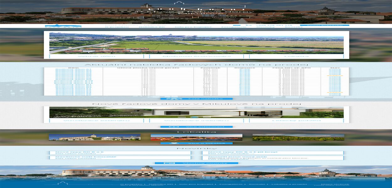 Tvorba nového webu pro mikulovský developerský projekt Pod Novou