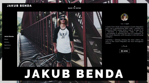 Nový web pro Kubu Bendu - BendaBMX.com - Screenshot