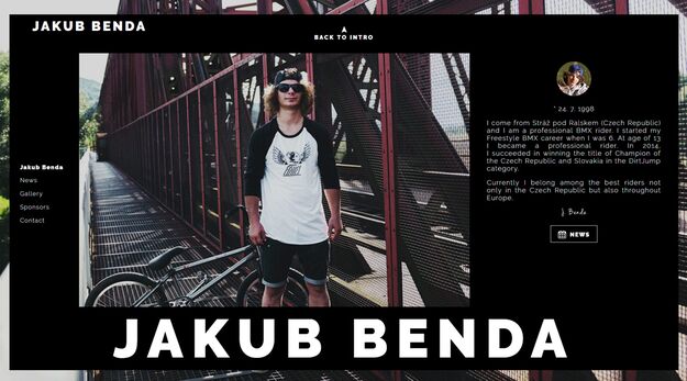 Nový web pro Kubu Bendu - BendaBMX.com - Screenshot