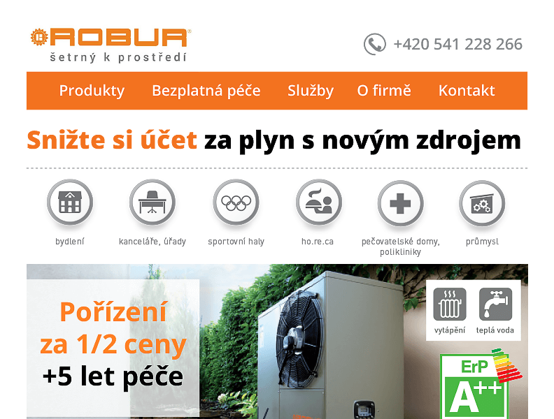 Rozeslání hromadného e-mailingu a další marketing pro ROBUR, s.r.o.