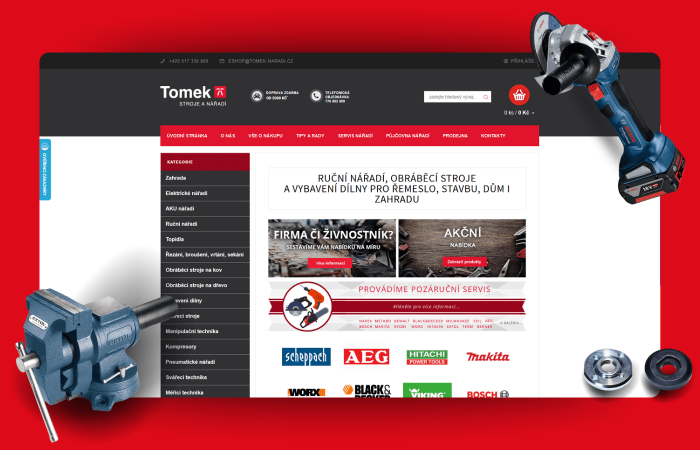Tomek Nářadí – tvorba nového e-shopu a marketing