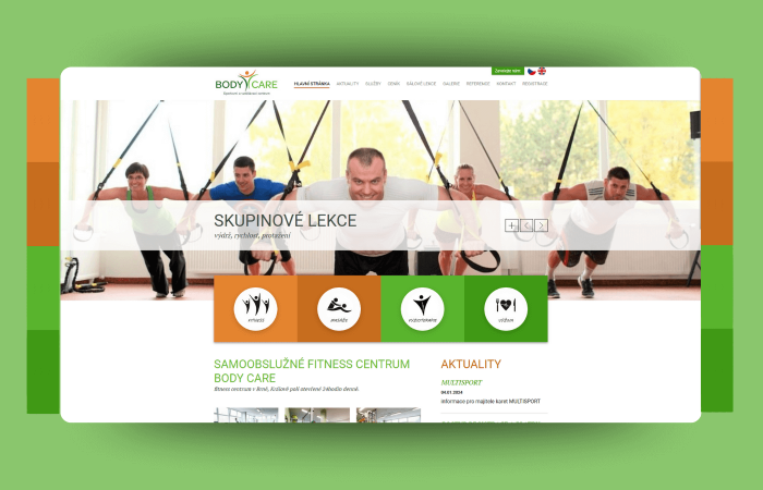 Body Care – Redesign a převod webu na redakční systém Comerto