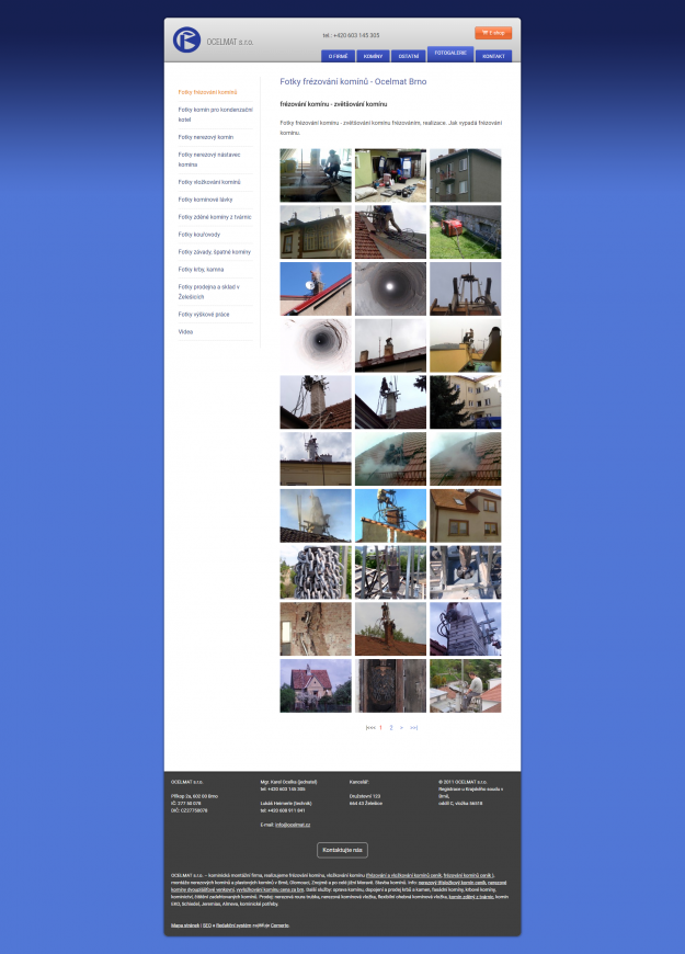 Ocelmat.cz - převod na redakční systém Comerto, SEO - Screenshot