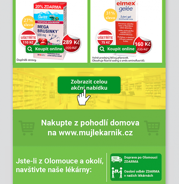 Mujlekarnik.cz - rozeslání newsletterů (hromadný e-mailing pro e-shop) - Screenshot