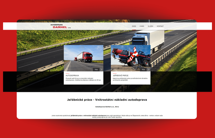 Tvorba nového webu - Autodoprava Daňhel