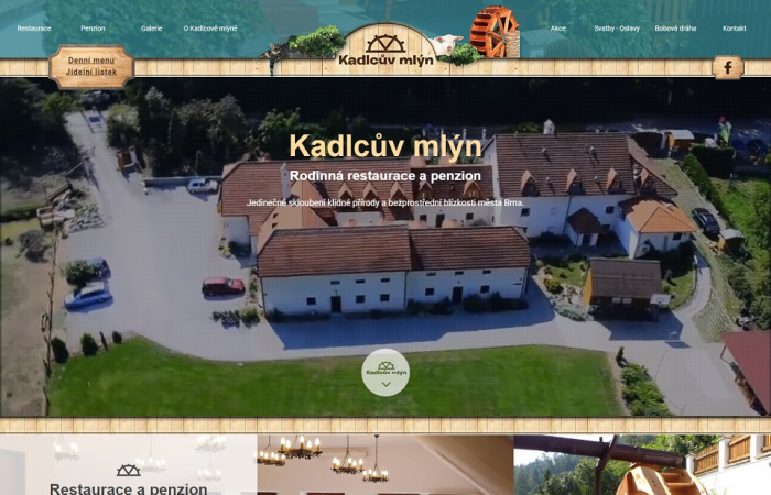 Tvorba webu pro Kadlcův mlýn