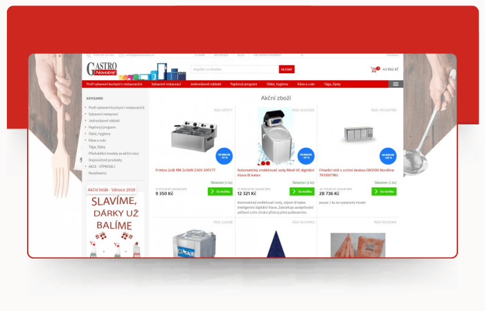 Tvorba eshopu pro Gastro Novotný
