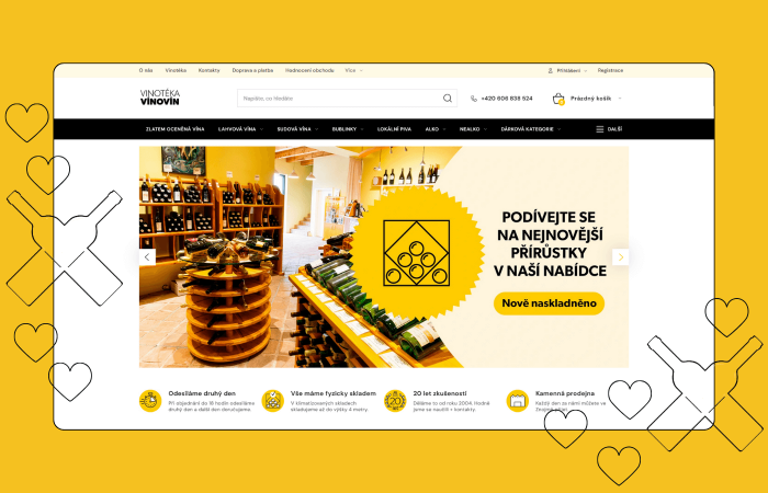 Tvorba nového e-shopu vinovin.cz
