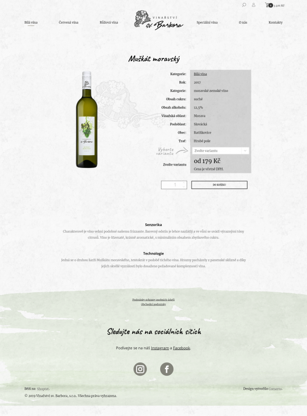 Vytvoření e-shopu pro vinobarbora.cz - Screenshot
