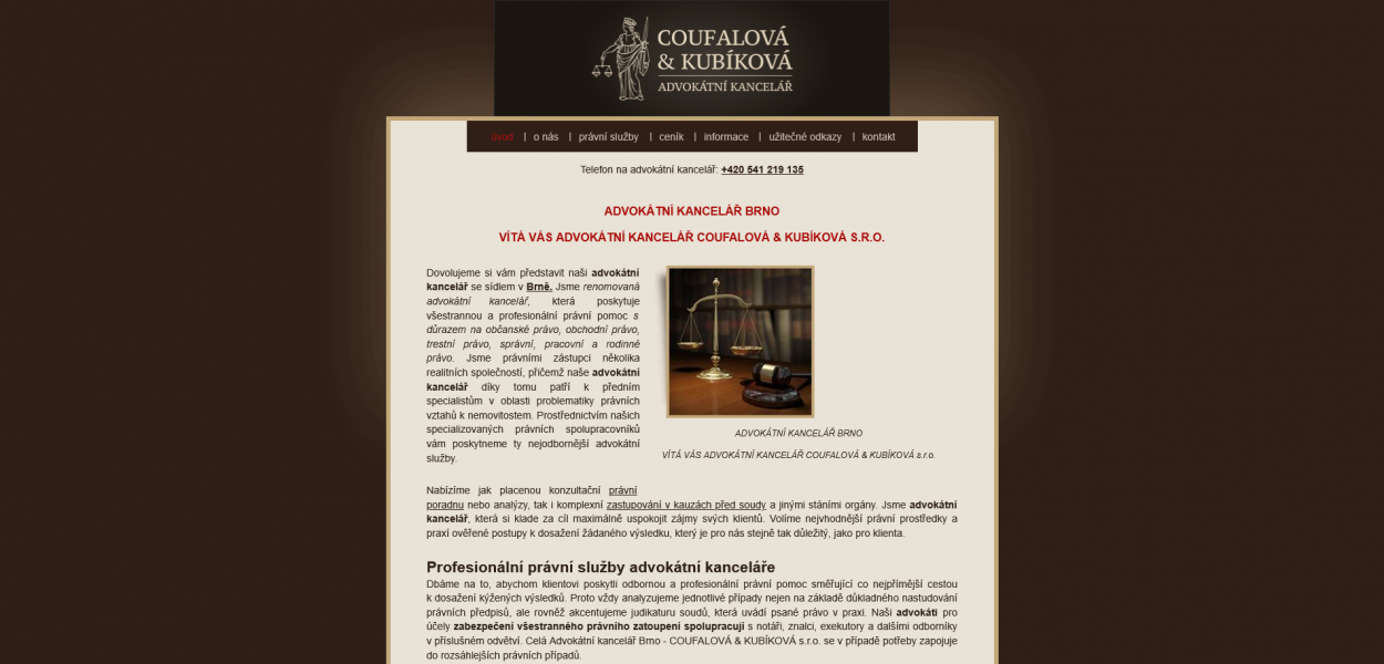 Online marketing pro AK Coufalová & Kubíková