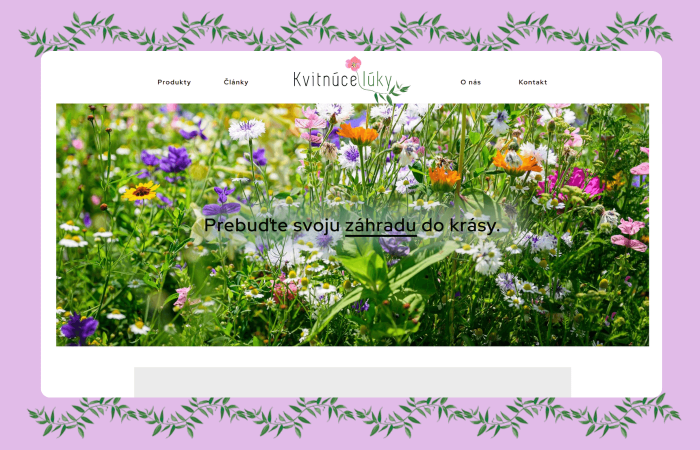 Tvorba nového webu - Kvitnúce lúky