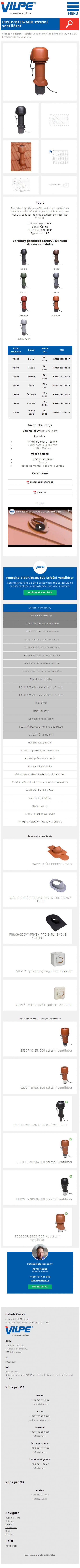 Tvorba webu Vilpe.cz - Screenshot mobilní verze