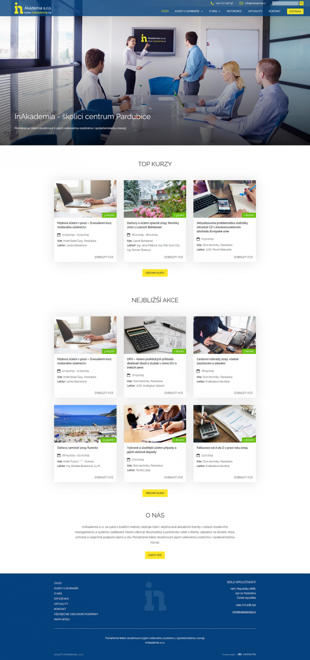 Převod webu na RS Comerto – InAkademia - Screenshot