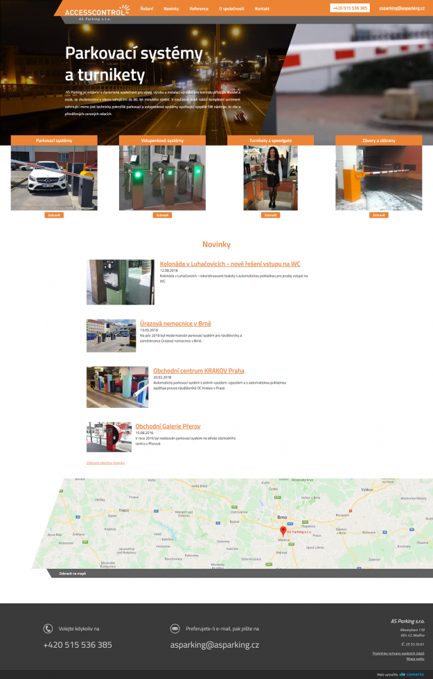 AS Parking – tvorba webu - Screenshot