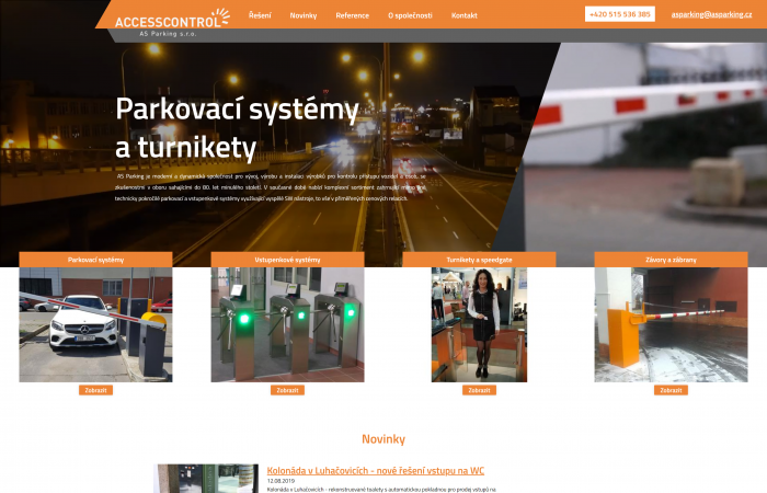 AS Parking – tvorba webu