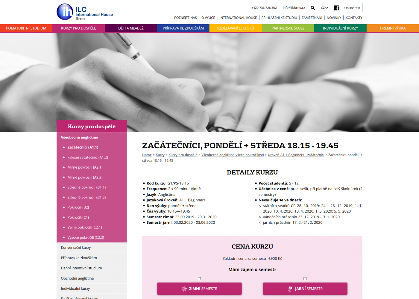 Tvorba nového webu - ILC International House Brno - Porovnání, nová verze  #2