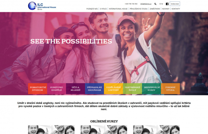 Tvorba nového webu - ILC International House Brno
