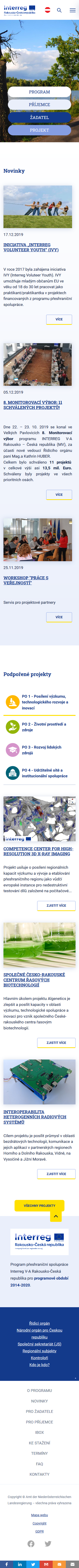 Tvorba nového webu AT-CZ - Screenshot mobilní verze