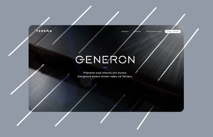 Tvorba microsite pro Generon