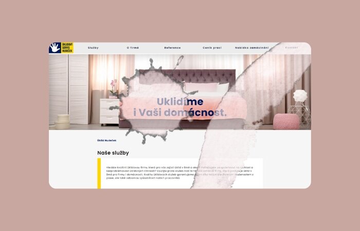 Kompletní redesign webu - Úklid Hudeček
