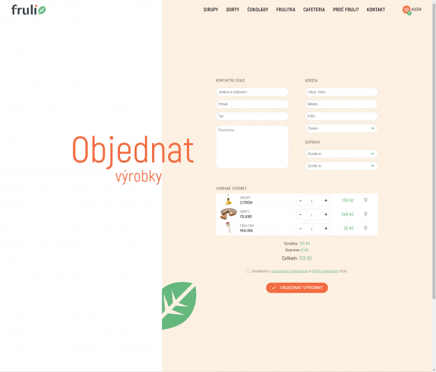 Fruli - tvorba webu - Screenshot