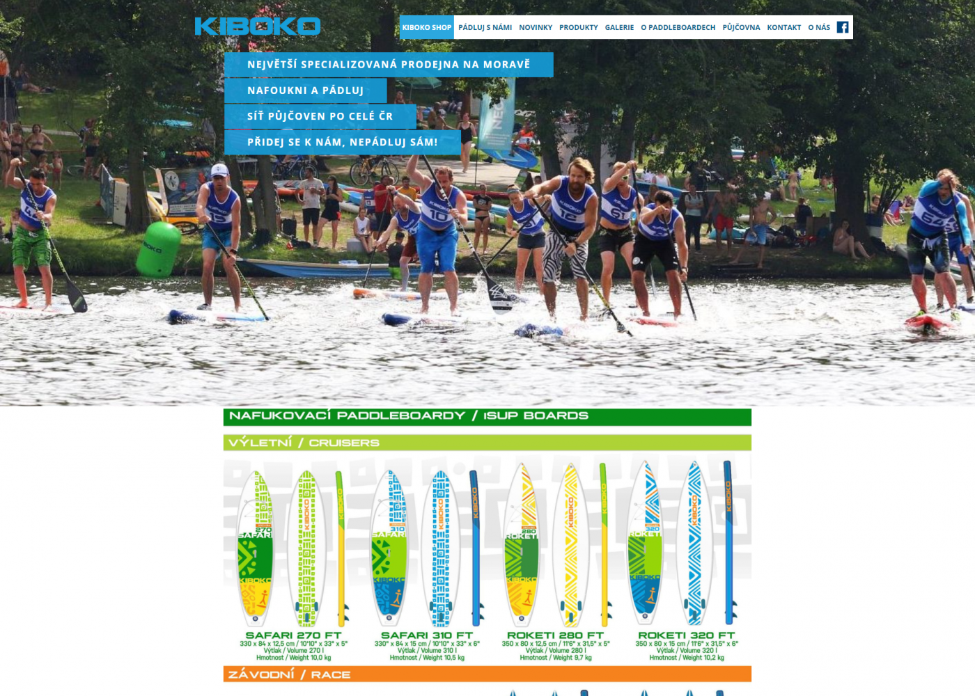 Tvorba nového webu Kibokoboards.cz - Porovnání, stará verze #1