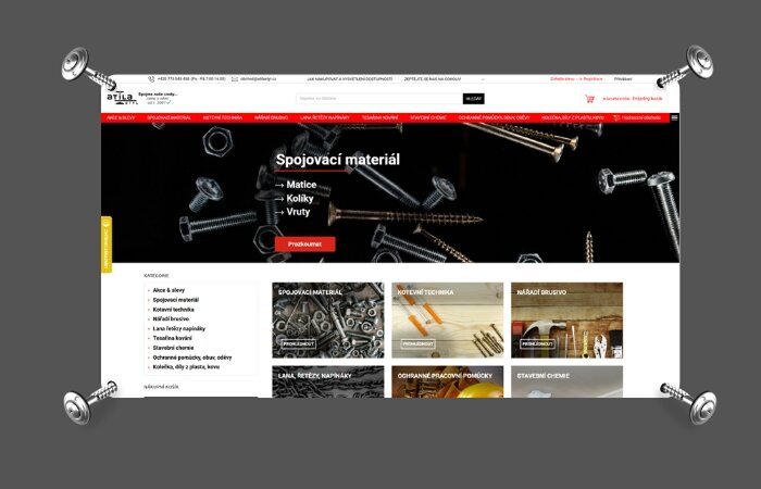 Tvorba nového e-shopu Atilashop.cz