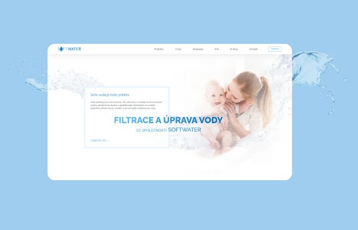 Tvorba nového webu Softwater s.r.o.