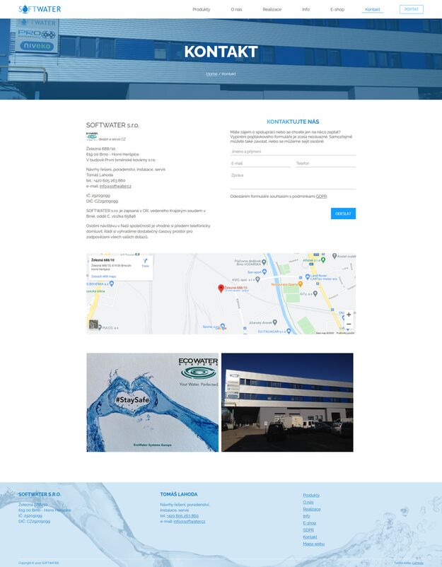 Tvorba nového webu Softwater s.r.o. - Screenshot