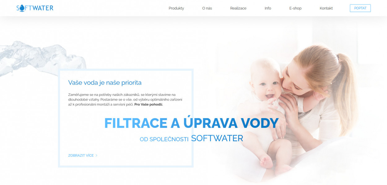 Tvorba nového webu Softwater s.r.o.