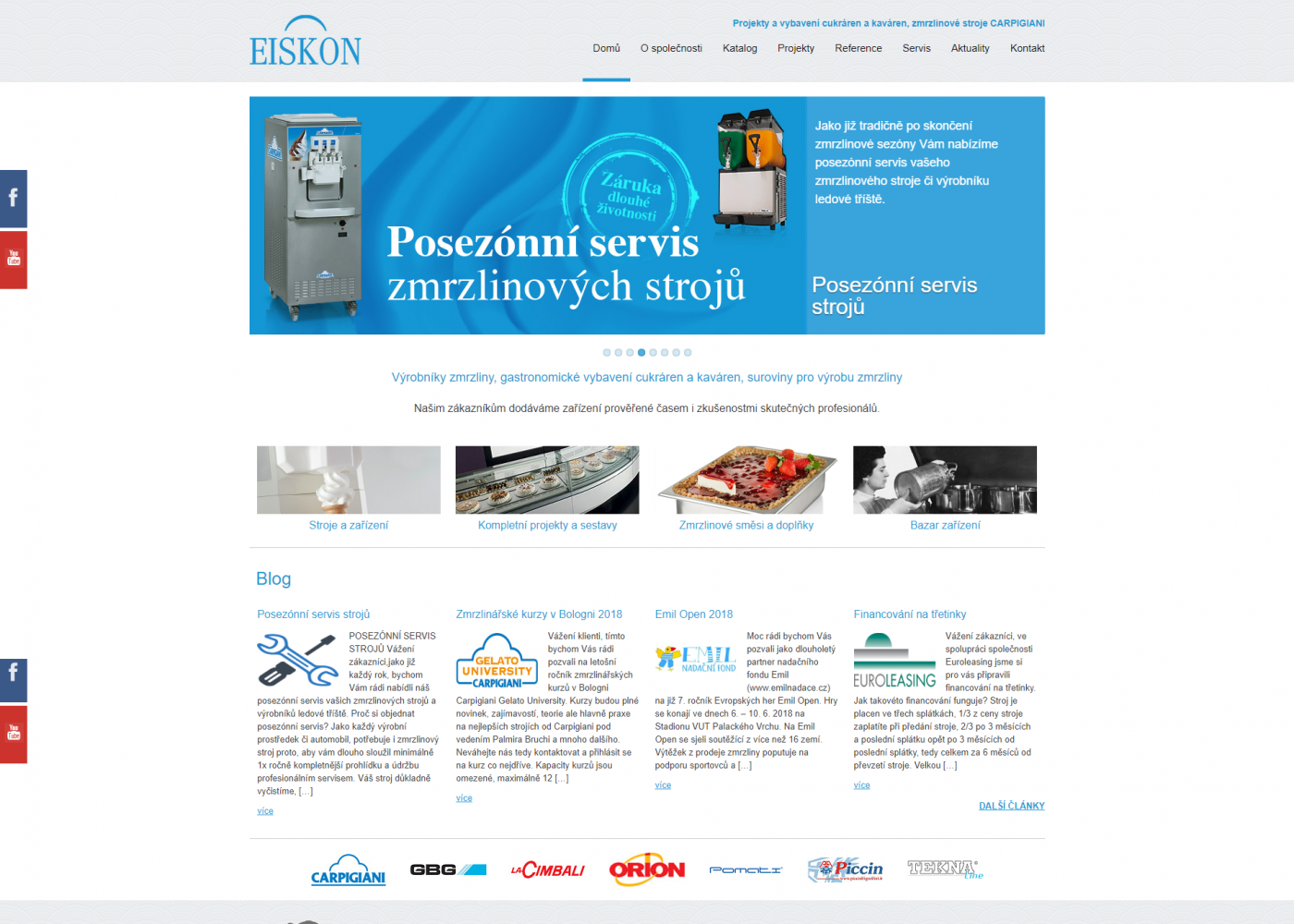 Tvorba nového webu Eiskon.cz - Porovnání, stará verze #1