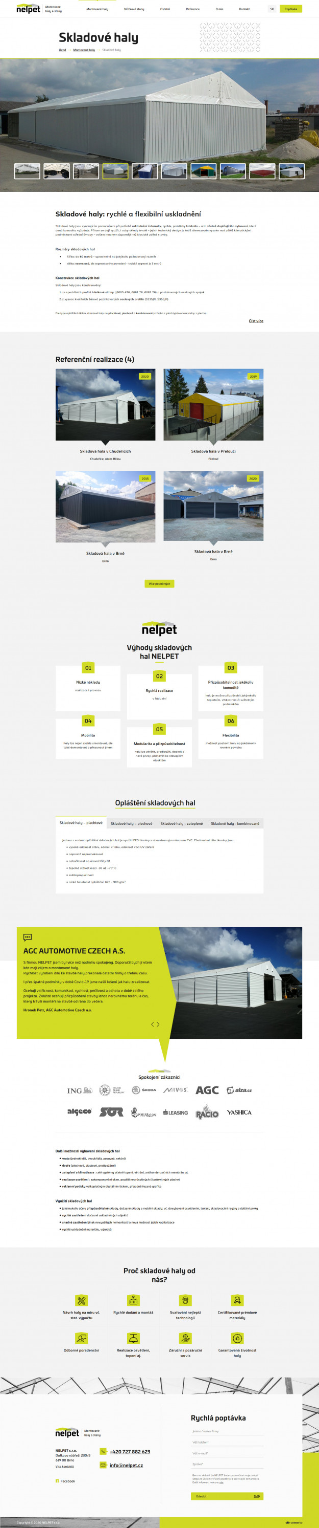 Tvorba nového webu Nelpet - Screenshot