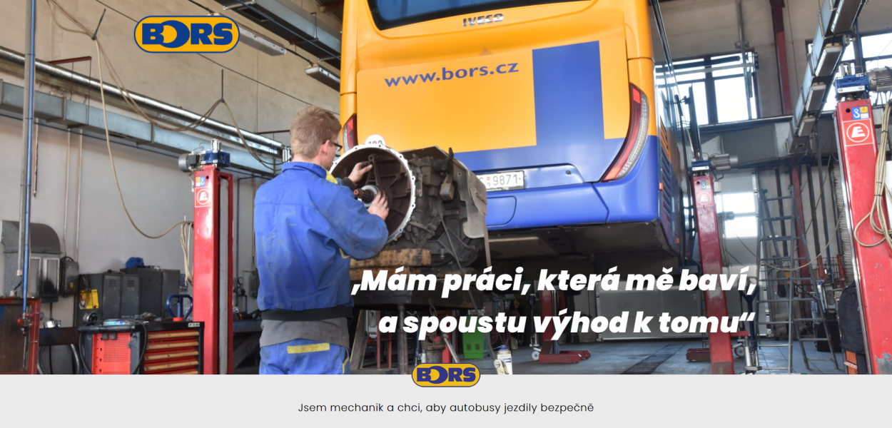 HR marketing - nábor nového mechanika pro BORS BUS