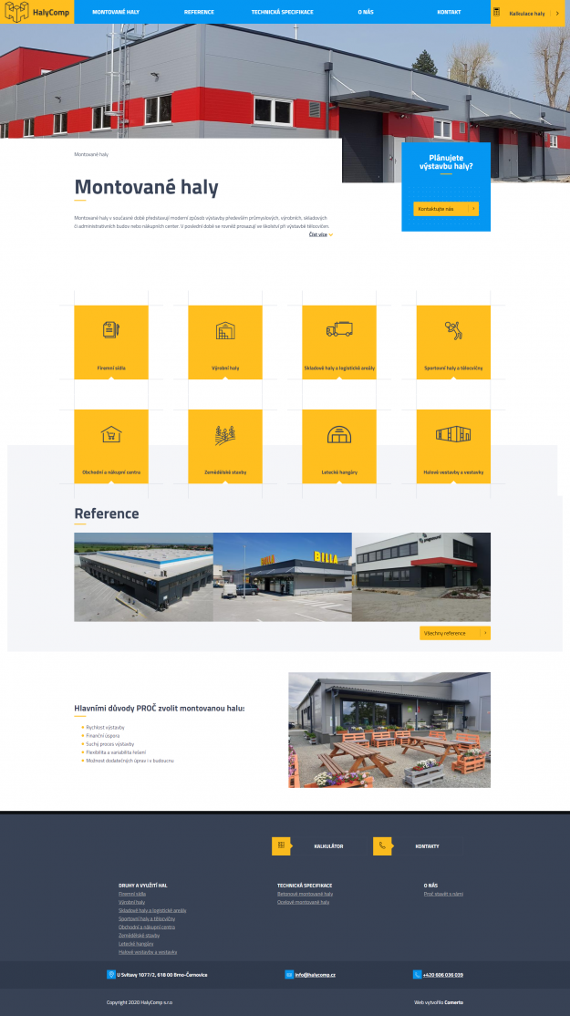 Tvorba nového webu pro HalyComp - Screenshot
