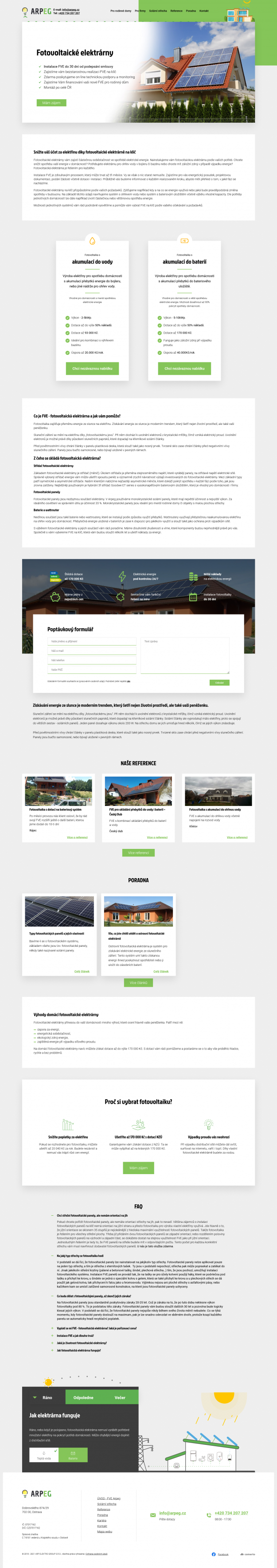 Redesign webu Arpeg.cz - Screenshot