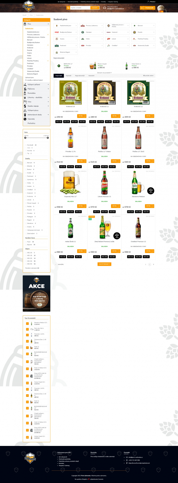 E-shop Pivní záchranka - Screenshot