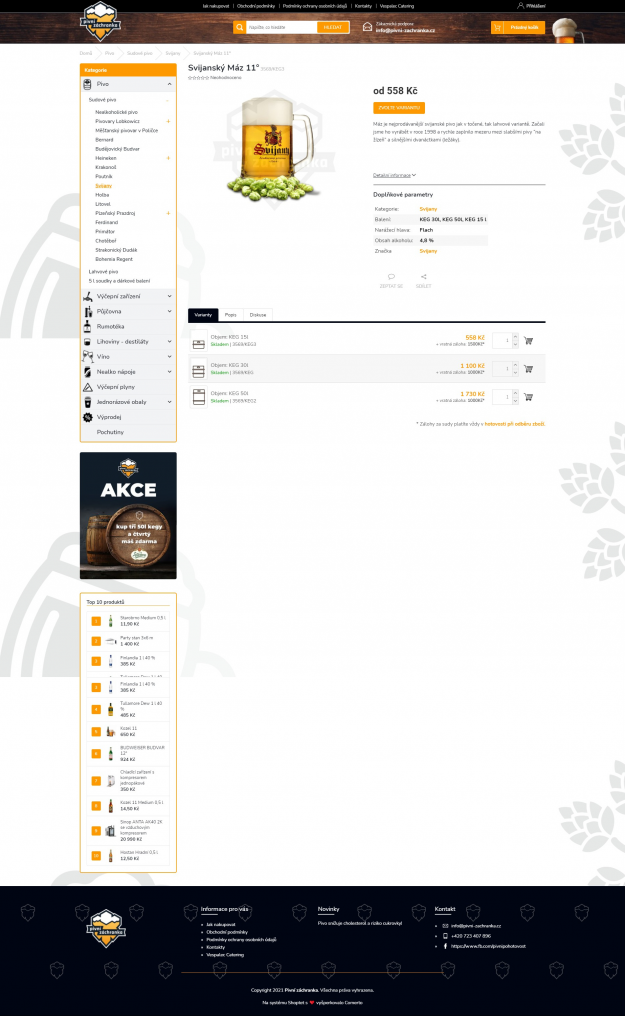 E-shop Pivní záchranka - Screenshot