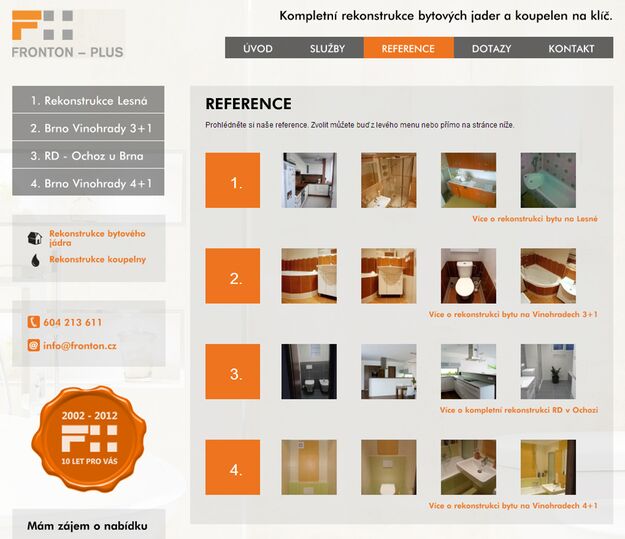 FRONTON-PLUS spol. s r.o. - Screenshot