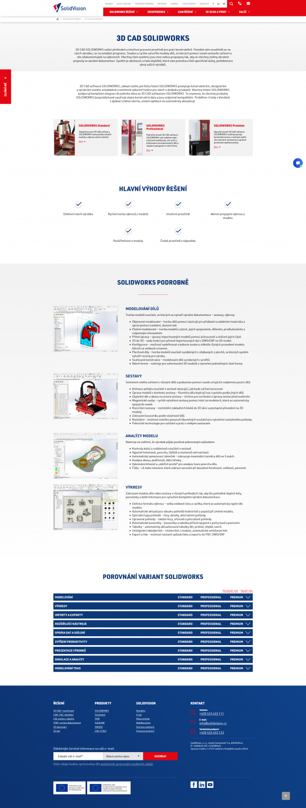 Nový web pro SolidVision - Screenshot